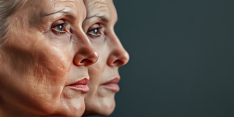 Effects of ageing are evident through frown lines, scowl lines, nasolabial folds, neck lines, and under eye circles, showcasing the transformative results of plastic surgery on ageing effects.