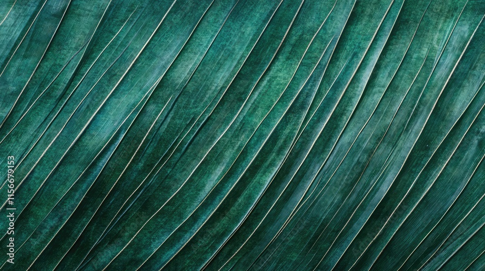 Poster tropical banana leaf texture with large palm foliage showcasing a rich dark green background in natu