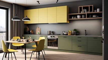 Sleek and Sophisticated Two Tone Kitchen Design with Contrasting Upper and Lower Cabinets Stylish Fixtures and a Clean Bright Aesthetic