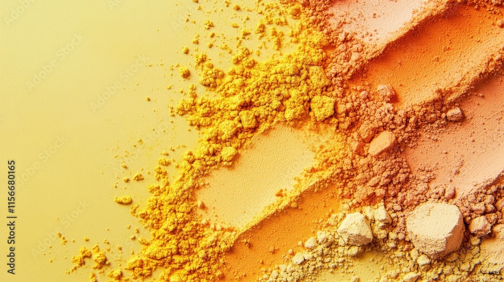 Poster golden orange textured background with mixed paint pigments creating an artistic and vibrant backdro
