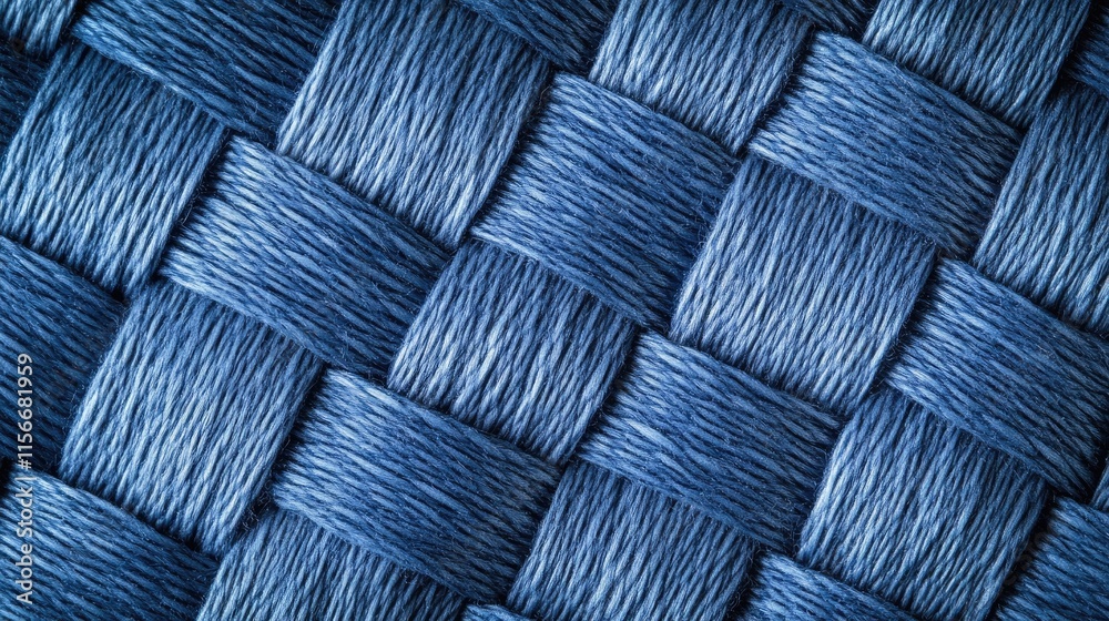 Poster Satin texture background in shades of blue showcasing a woven pattern with a glossy surface and intricate detailing for design applications