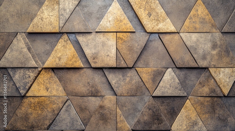 Aufkleber Abstract triangular pattern texture in earthy tones perfect for backgrounds or design elements in modern architecture and art projects