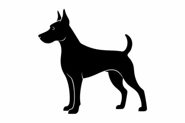dog black silhouette icon vector