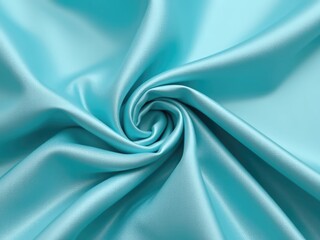 Elegant Teal Silk Fabric Smooth Satin Drape Luxury Textile Texture