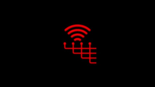 wifi internet connected check mark icon sign.VFX overlay symbols of wifi and connected internet network.WiFi wireless mobile connection and internet hotspot symbol digital concept.