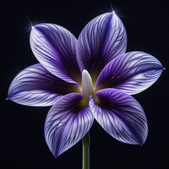 An ethereal display of Alstroemerias flowers set against a mesmerizing cosmic backdrop. Created with generative AI