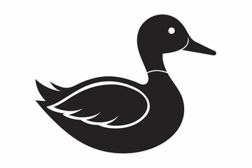 duck silhouette icon vector