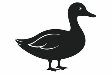 duck silhouette icon vector