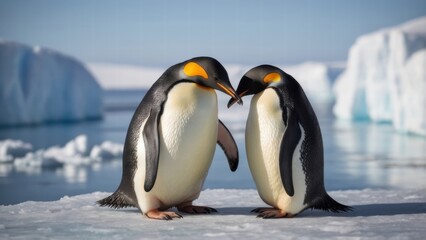 Obraz premium two lovely penguins