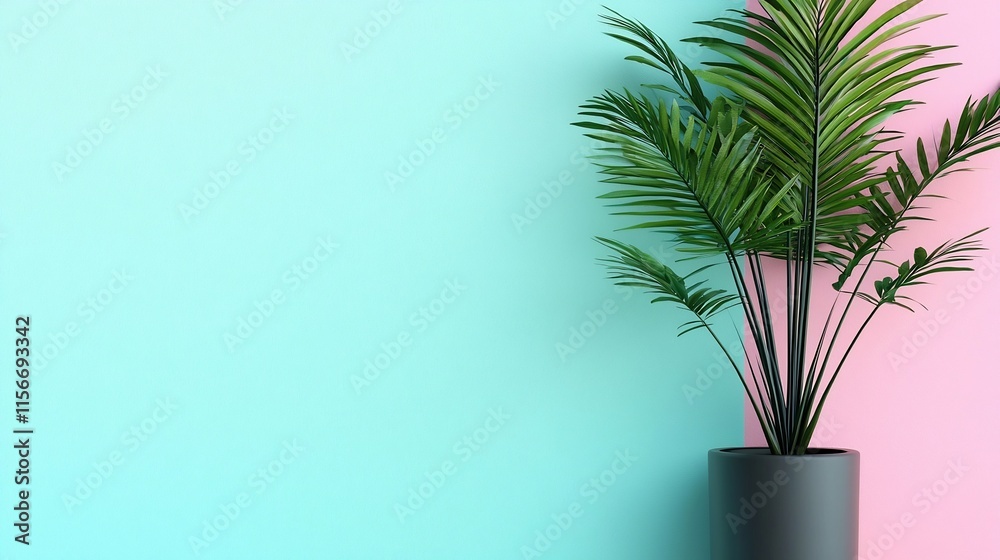 Poster minimalistic tael arrangement with soft glowing lighting and a clean vibrant background creating an 