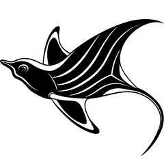 silhouette of a shark