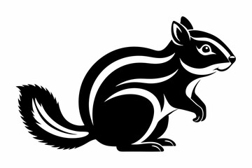 eastern chipmunk silhouette icon vector