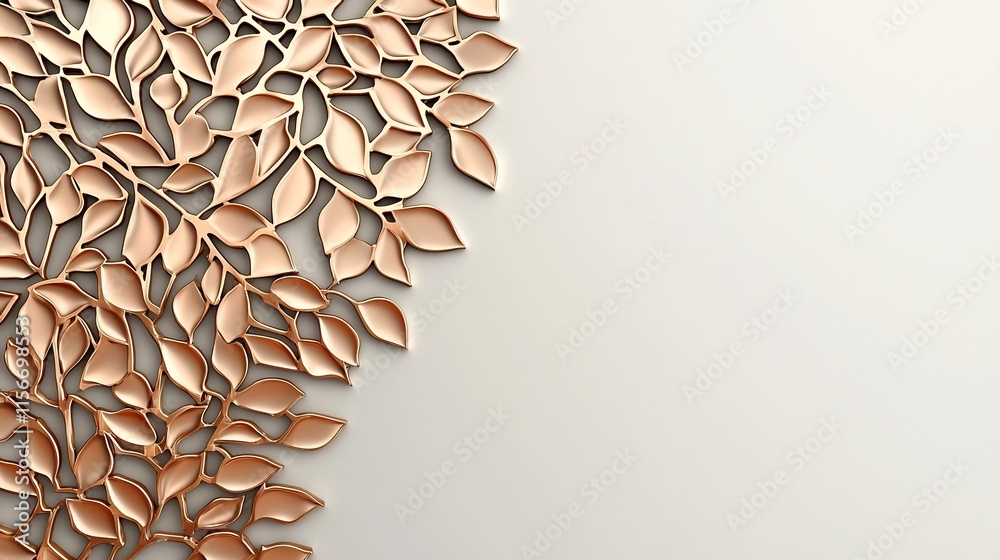 Fototapete intricate piles of elegant taels on minimalist backdrop with seamless text placeholder 3d luxury met