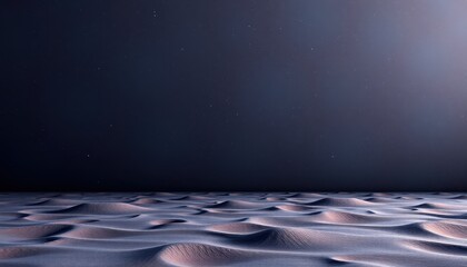 Serene Nightscape Of Undulating Sand Dunes Under Starlit Sky