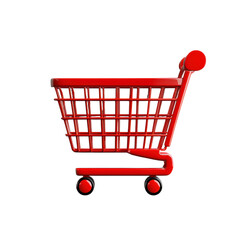 Red Shopping Cart Icon Online Retail E commerce Buy Now