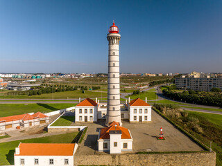 Farol de Leça o Boa Nova situado en Leça da Palmeira distrito de Oporto, Portugal