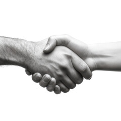 Strong Handshake Partnership Teamwork Agreement Black and White