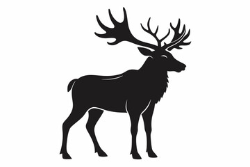 elk silhouette icon vector