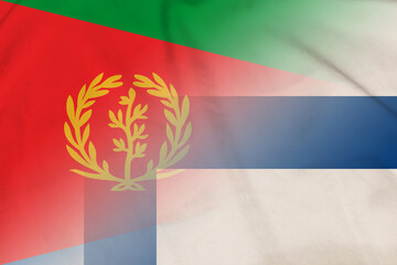 Eritrea and Finland official flag international contract FIN ERI