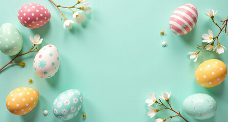 Easter website background banner wallpaper, invitation cover, material, rabbit, Easter egg
