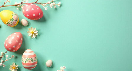 Easter website background banner wallpaper, invitation cover, material, rabbit, Easter egg