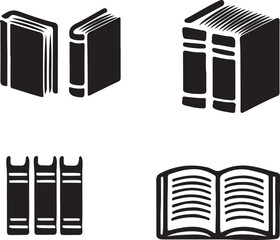 isolated book icon Vector,book   Silhouette, book icon set, for logo,books  Vector illustration, Vector Graphic, EPS 10 , clip art work,