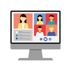 Video conference Illustration