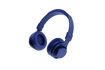 Naklejka premium Stylish blue headphones with an ergonomic design, perfect for immersive audio experiences and comfortable wear.