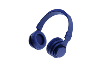 Stylish blue headphones with an ergonomic design, perfect for immersive audio experiences and comfortable wear.