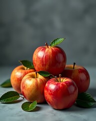 image d'un lot de pommes rouges et jaunes