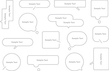シンプル 吹き出し素材セット