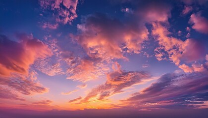 Obraz premium Sky with clouds at sunset