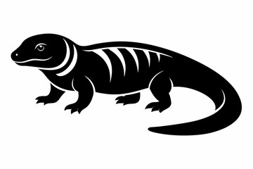 Gila monster silhouette icon vector