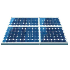 Clean Energy Four Solar Panels Sustainable Power Renewable Energy Source