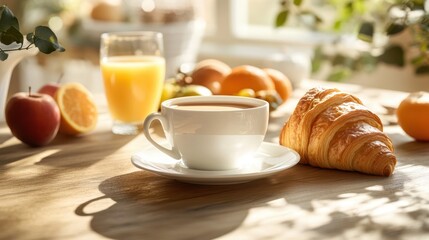 The Morning Coffee and Croissant