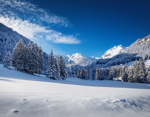 Sappada, Friuli. Winter landscapes. Immersed in the snow.