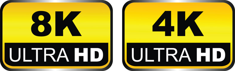 Fototapeta premium Ultra HD labels, ultra HD stickers design