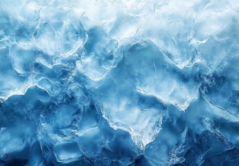Abstract Ice Texture with Blue Tones Capturing the Intricate Details of Frozen Ice Formations Natural Artistry Showcasing Nature's Frozen Beauty