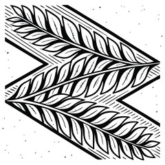 A seamless painted chevron pattern with sketchy brush stroke lines in black and white. Perfect for wallpaper, furniture, fabric, and textile designs with a grungy, modern, and versatile aesthetic.