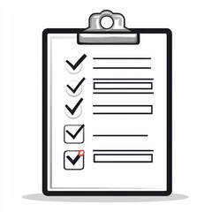 A clean checklist with checkmarks, symbolizing task completion and organization.