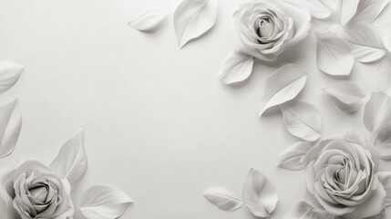 Soft Monochromatic Banner Header Template with copy space
