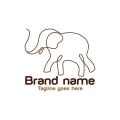 Vector Elephant Logo Brand Logo Form Stock Vector.