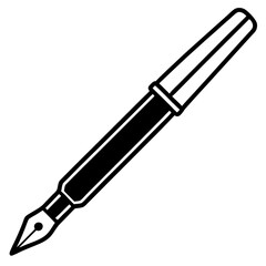 Fountain Pen Line Art Vector Design