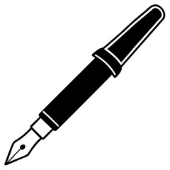 Fountain Pen Line Art Vector Design