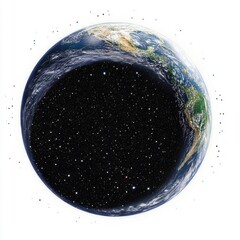 Obraz premium A stunning view of Earth surrounded by a vast expanse of stars, showcasing the beauty of our planet and the universe.