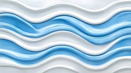 Fototapeta premium Abstract Blue and White Wave Pattern