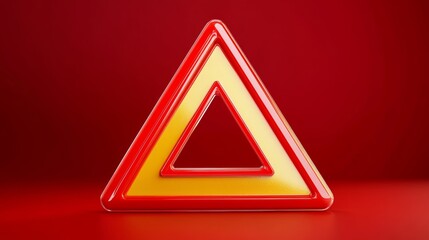 triangle caution warning sign for notification error and maintenance concept, network security, computer virus detected data protection.