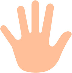 Obraz premium Hand Flat Icon