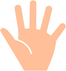 Fototapeta premium Hand Flat Icon