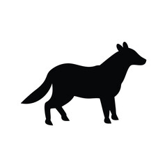 A wolf vector silhouette illustration